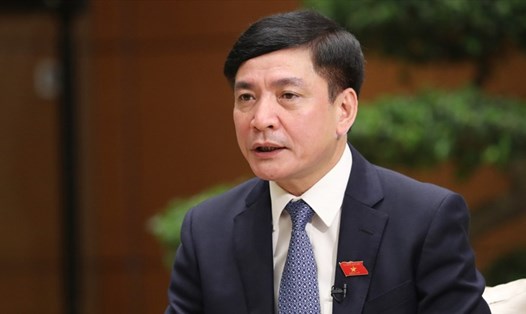 Tổng Thư ký Quốc hội Bùi Văn Cường trả lời báo chí chiều 24.7. Ảnh NT