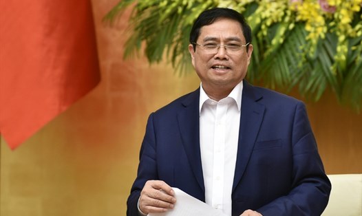 Ông Phạm Minh Chính - Uỷ viên Bộ Chính trị, Thủ tướng Chính phủ nhiệm kỳ 2016-2021 được giới thiệu để Quốc hội bầu làm Thủ tướng Chính phủ nhiệm kỳ 2021-2026. Ảnh Nhật Bắc