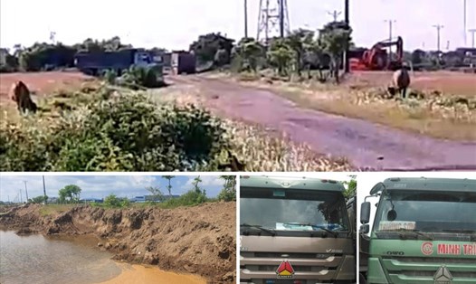 Công an huyện Mỹ Lộc (tỉnh Nam Định) khởi tố vụ án, khởi tố 2 bị can về hành vi "Trộm cắp tài sản" là đất, cát trong KCN Mỹ Trung. Ảnh: T.D