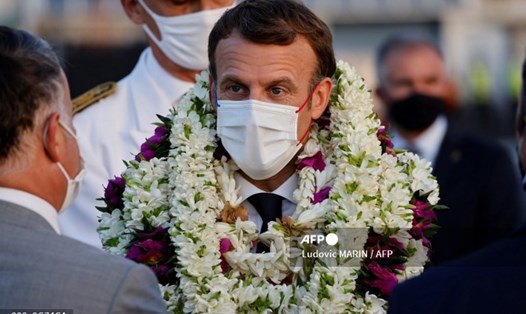 Tổng thống Pháp Emmanuel Macron đang có chuyến thăm Polynesia thuộc Pháp. Ảnh: AFP