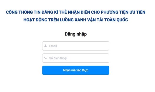 Truy cập vào website: luongxanh.drvn.gov.vn để đăng ký Luồng xanh.