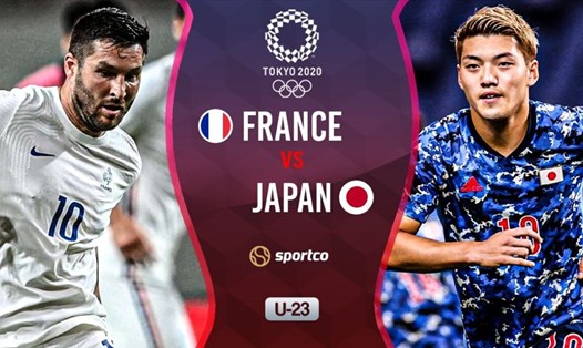 U23 Pháp (áo trắng) sẽ có trận đấu sinh tử với U23 Nhật Bản, nơi một chiến thắng đậm mới giúp họ chắc chắn đi tiếp. Đồ họa: Sportco.