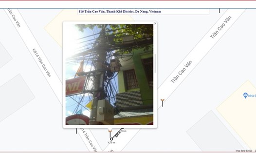 Điện lực miền Trung khảo sát hiện trường trên GoogleMap để làm hồ sơ cấp điện mới. Ảnh: Ngọc Thạch