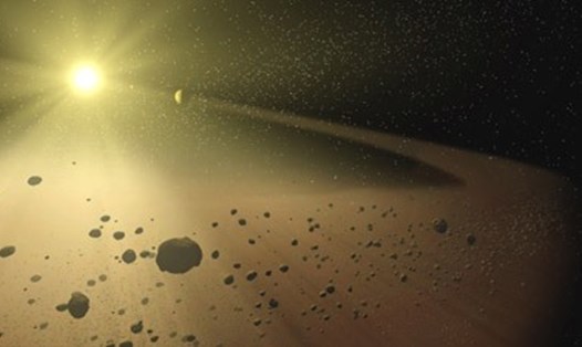 Vành đai tiểu hành tinh hẹp chứa đầy đá và các mảnh bụi. Ảnh minh họa. Ảnh: Đại học Arizona
