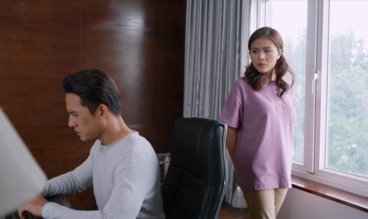 Vân Trang và Lương Thế Thành hiềm khích trong tập mới "Canh bạc tình yêu". Ảnh: THVL.