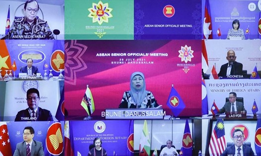 Hội nghị các Quan chức cao cấp (SOM) ASEAN ngày 29.7. Ảnh: BNG