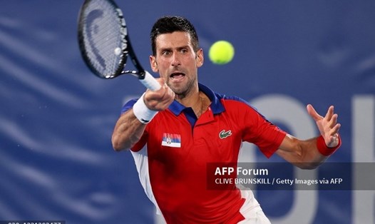 Djokovic vẫn chưa thua set nào cho đến trước bán kết Olympic Tokyo 2020. Ảnh: AFP