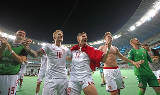 Sau 29 năm, Đan Mạch mới lại vào bán kết EURO, quãng thời gian dài đằng đẵng. Ảnh: EURO 2020.
