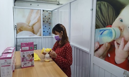 9 doanh nghiệp ngành Dệt may Việt Nam có phòng vắt, trữ sữa. Ảnh: CĐDM