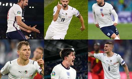 Những ngôi sao của Anh, Italia đều thể hiện xuất sắc tại vòng tứ kết và khẳng định vị thế ứng viên vô địch EURO 2020. Ảnh: UEFA