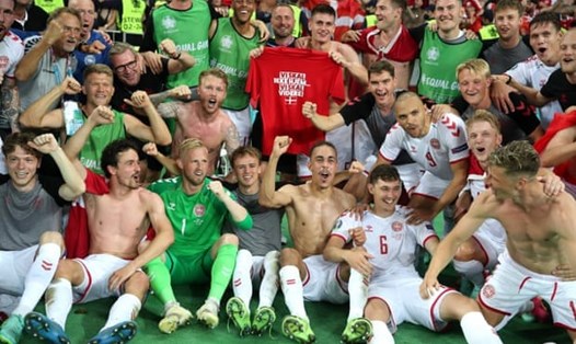 Đan Mạch đang viết tiếp câu chuyện thần kì ở EURO 2020. Ảnh: AFP.