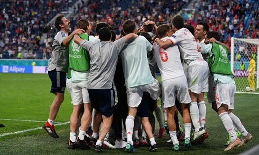 Tây Ban Nha là đội ghi được nhiều bàn thắng nhất tại EURO 2020. Ảnh: AFP.