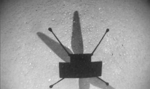 Trực thăng sao Hỏa chụp bức ảnh này trong chuyến bay thứ 9. Ảnh: NASA
