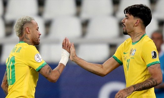 Trận thứ ba liên tiếp Brazil ghi 1 bàn thắng, nhưng đủ để có vé vào chung kết Copa America 2021. Ảnh: Copa America