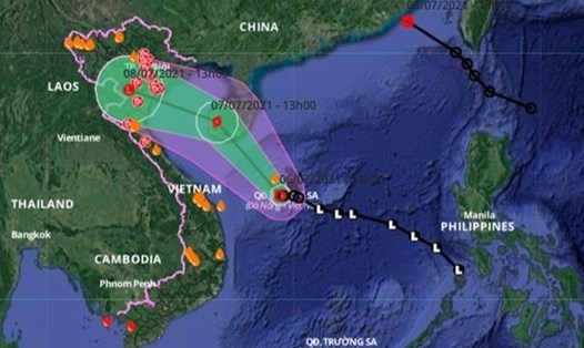 Hải Phòng chuẩn bị điều kiện ứng phó áp thấp nhiệt đới có khả năng mạnh thành bão. Ảnh: Hệ thống giám sát thiên tai Việt Nam.