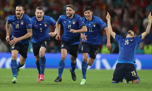Đội tuyển Italia giành vé vào chung kết EURO 2020 sau loạt luân lưu với Tây Ban Nha. Ảnh: UEFA