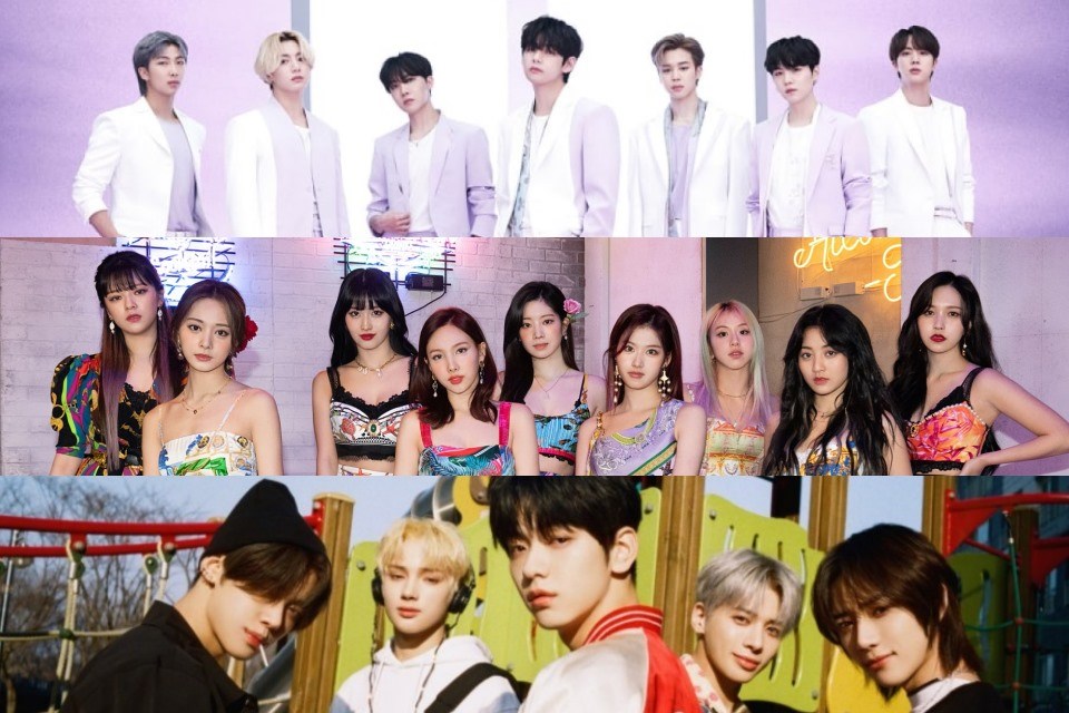 BTS tiếp tục đứng sau TWICE, TXT trên BXH Billboard. Ảnh: Poster. BTS tiếp tục đứng sau TWICE, TXT trên BXH Billboard. Ảnh: Poster.