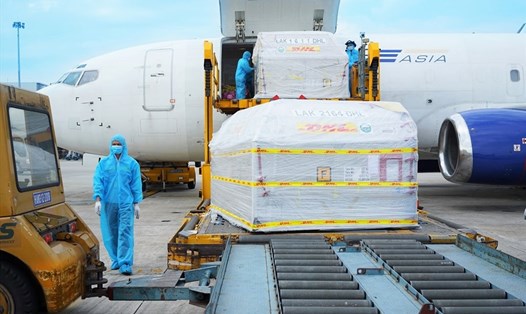 Lô vaccine Pfizer đươc DHL vận chuyển thành công đến sân bay Nội Bài