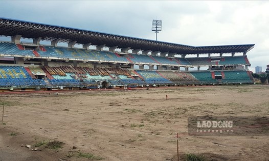 Sau nhiều năm bỏ hoang, sân vận động tỉnh Ninh Bình trở nên hoang tàn. Ảnh: NT