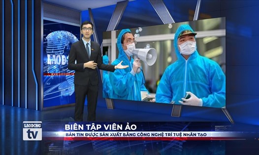 BTV ảo dẫn chương trình trên báo Lao Động.
