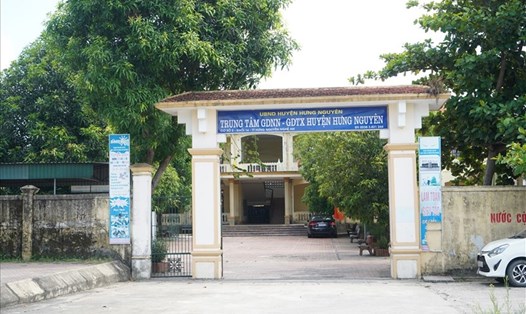 Trung tâm Giáo dục nghề nghiệp – Giáo dục thường xuyên huyện Hưng Nguyên. Ảnh: QUANG ĐẠI