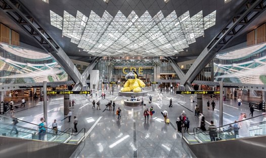 Sân bay quốc tế Hamad ở Doha, Qatar được bình chọn là sân bay tốt nhất thế giới năm 2021. Ảnh: HIA