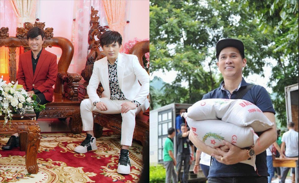Nguyên Vũ san sẻ khó khăn với bà con. Ảnh: NSCC Nguyên Vũ san sẻ khó khăn với bà con. Ảnh: NSCC