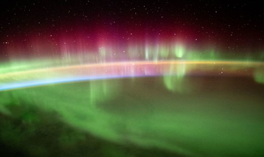 Cực quang ở nam Ấn Độ Dương ngày 2.8.2021. Ảnh: NASA