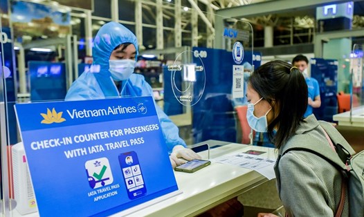 Vietnam Airlines thử nghiệm thành công hộ chiếu sức khỏe điện tử. Ảnh VNA