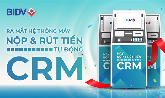 CRM là máy giao dịch tự động thế hệ mới được tích hợp nhiều công nghệ tiên tiến và được sử dụng rộng rãi trên thế giới. Ảnh BIDV