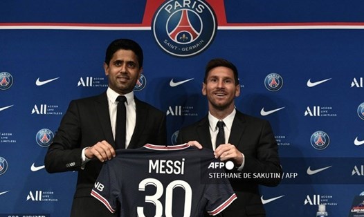 Siêu sao Lionel Messi nhiều khả năng chỉ dự khán tại vòng 2 Ligue 1. Ảnh AFP