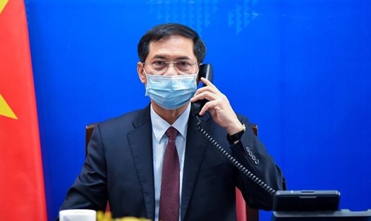 Bộ trưởng Bộ Ngoại giao Bùi Thanh Sơn làm Tổ trưởng Tổ công tác của Chính phủ về ngoại giao vaccine. Ảnh BNG