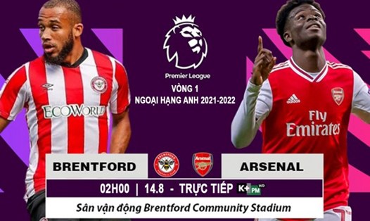 Trận đấu giữa Brentford và Arsenal sẽ diễn ra lúc 2h ngày 14.8, trực tiếp trên K+. Ảnh: Premier League