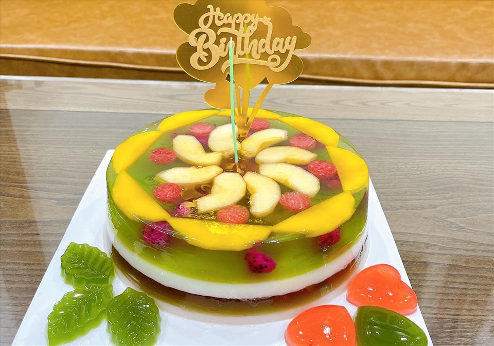 mẫu bánh sinh nhật bằng rau câu