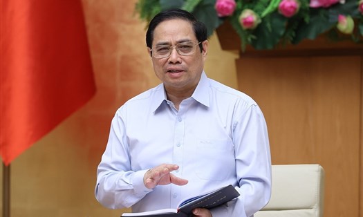 Thủ tướng Chính phủ Phạm Minh Chính phát biểu chỉ đạo tại Hội nghị. Ảnh Dương Giang