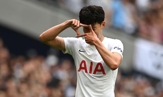 Son Heung-min ăn mừng sau khi ghi bàn vào lưới Man City. Ảnh: Premier League.