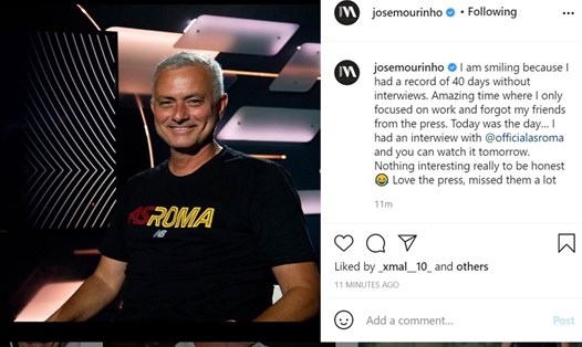 Jose Mourinho chia sẻ về "nỗi nhớ" đối với cánh báo chí. Ảnh: Football-Italia