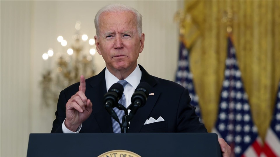 Tổng thống Mỹ Joe Biden phát biểu về tình hình Afghanistan. Ảnh: AFP/Getty