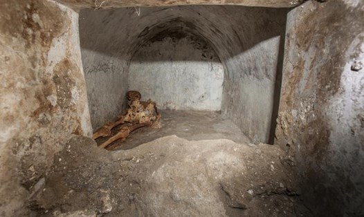 Các nhà khảo cổ khai quật được bộ xương cựu nô lệ ở thành phố La Mã cổ đại. Ảnh: Công viên khảo cổ Pompeii
