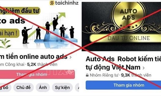 Công an tỉnh Quảng Ninh đề nghị người dân cảnh giác với thủ đoạn lừa đảo kiếm tiền trên mạng của trang ứng dụng Auto Ads huy động vốn đa cấp. Ảnh: CAQN
