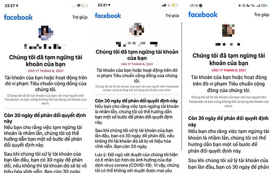 Vì sao hàng loạt tài khoản Facebook bị tạm khóa và có thể khóa vĩnh viễn
