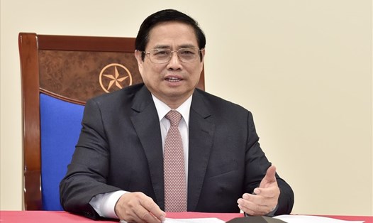 Thủ tướng Phạm Minh Chính điện đàm với Tổng Giám đốc AstraZeneca ngày 19.8. Ảnh: VGP