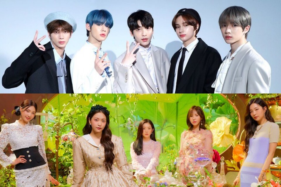 TXT, Red Velvet đổ bộ làng nhạc xứ kim chi tháng 8. Ảnh: Poster. TXT, Red Velvet đổ bộ làng nhạc xứ kim chi tháng 8. Ảnh: Poster.