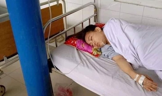 Chị Trinh hiện đang điều trị tại Bệnh viện Bạch Mai (Hà Nội). Ảnh: GĐCC