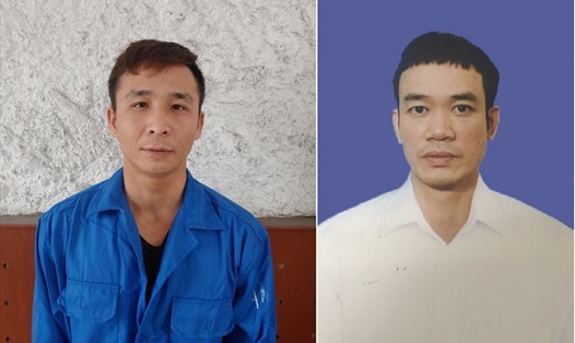 2 đối tượng Nguyễn Văn Tùng và Tạ Minh Quyết trong nhóm 6 đối tượng tổ chức đưa người xuất nhập cảnh trái phép bị Công an tỉnh Quảng Ninh truy tố. Ảnh: CAQN