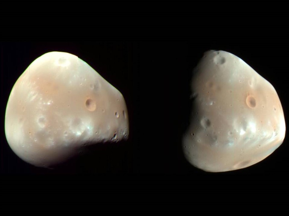 Deimos, 1 trong 2 mặt trăng của sao Hỏa. Ảnh: NASA