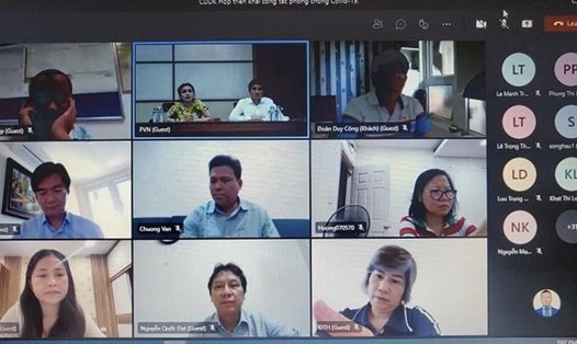 Cuộc họp trực tuyến của Công đoàn Dầu khí Việt Nam. Ảnh: CĐN