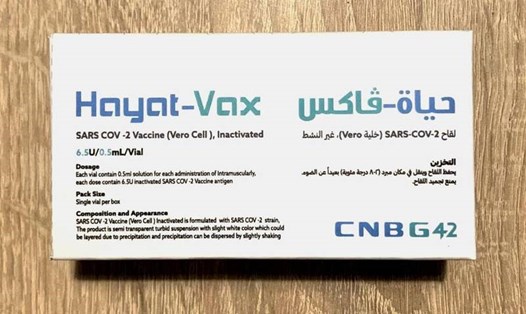 Vaccine Hayat-Vax của UAE. Ảnh:  G42 Healthcare/Julphar
