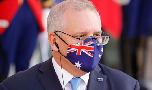 Thủ tướng Australia Scott Morrison bảo vệ chiến lược phong tỏa chống COVID-19. Ảnh: AFP