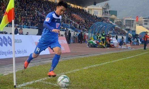 Tiền vệ Hải Huy và các cầu thủ Than Quảng Ninh viết tâm thư yêu cầu câu lạc bộ thanh toán các khoản lương, phí lót tay trong nhiều tháng qua. Ảnh: H.A